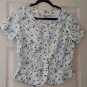 Liz Claiborne Liz Wear Spring Skirt Suit Blue 10